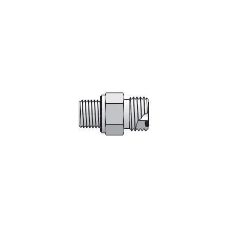 Parker Straight Thread Connector, -16 Male Seal-Lok to -20 Male SAE-ORB, Steel 16-20 F5OLO-S